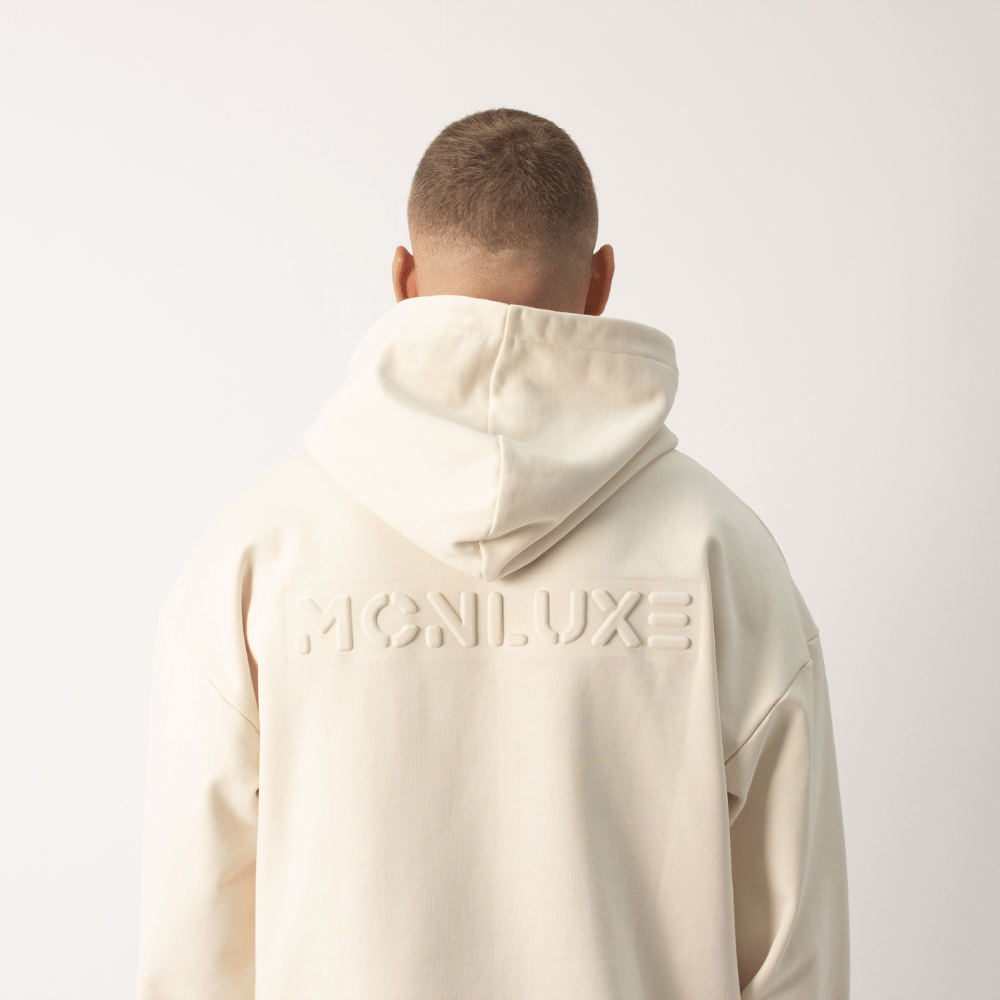 Premium Embossed Hoodie - Off White