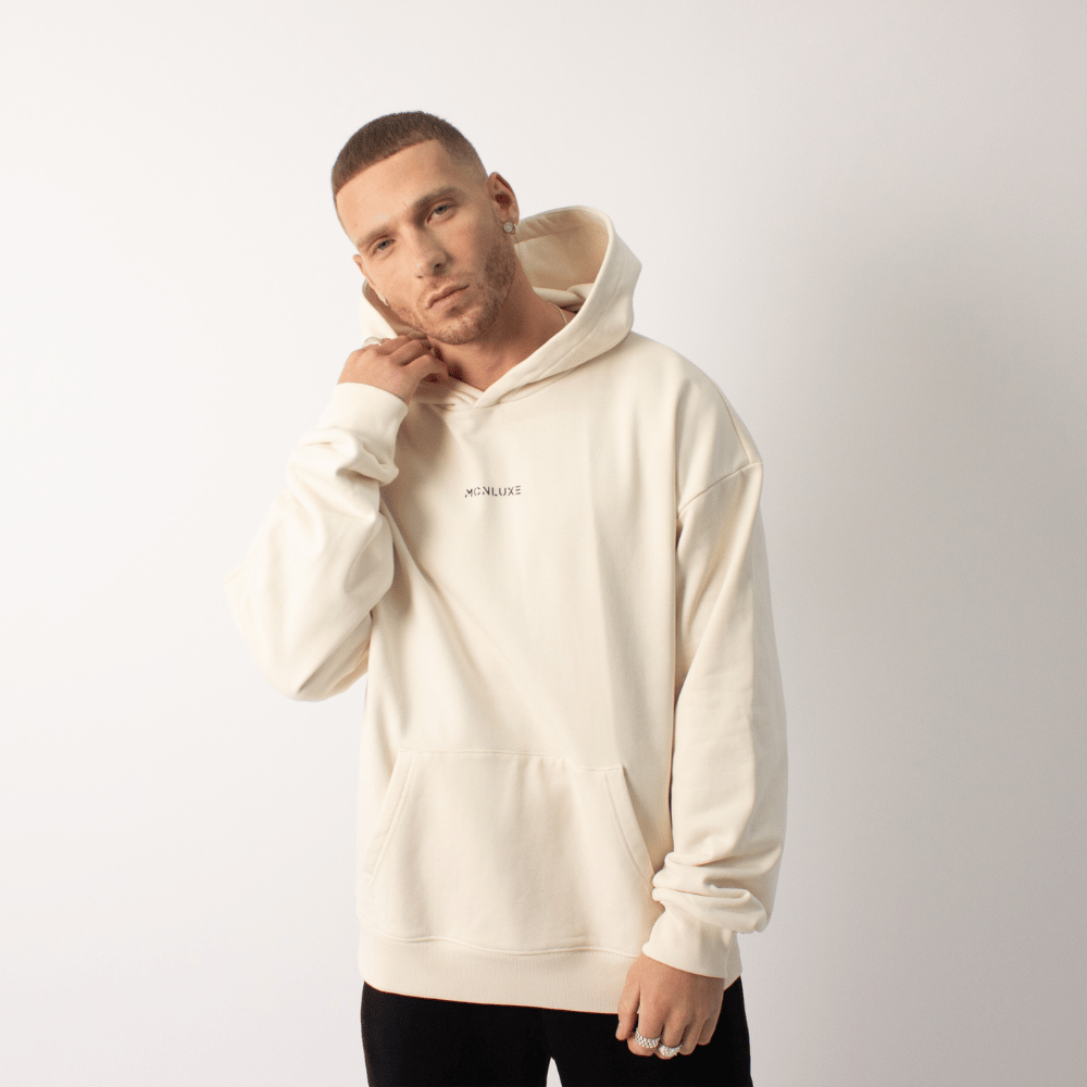 Premium Embossed Hoodie - Off White