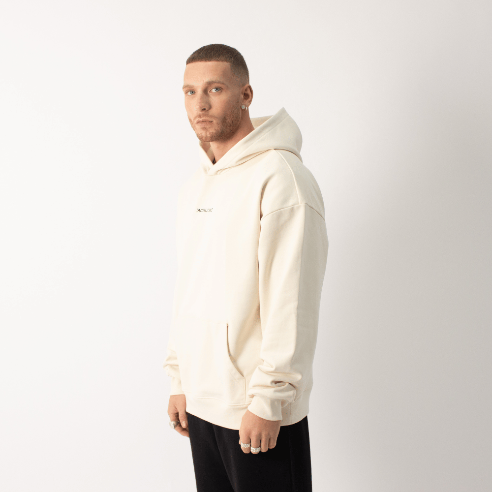 Premium Embossed Hoodie - Off White