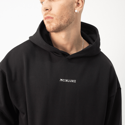 Premium Embossed Hoodie - Black