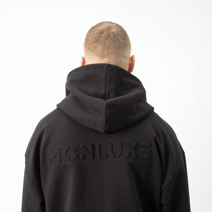 Premium Embossed Hoodie - Black