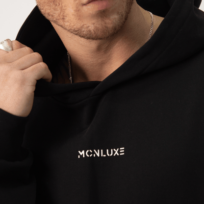 Premium Embossed Hoodie - Black