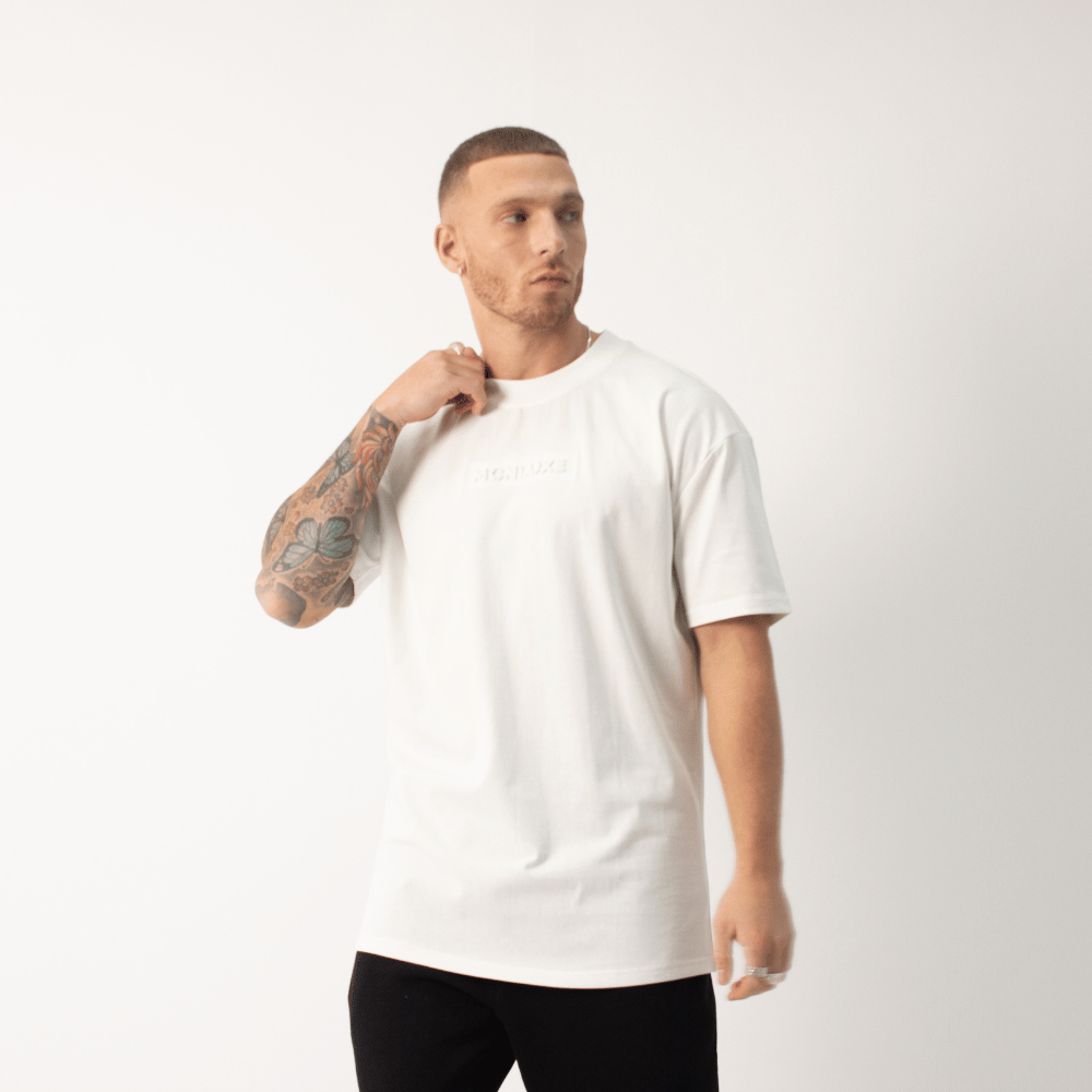 Premium Embossed Slim Fit Tee - White