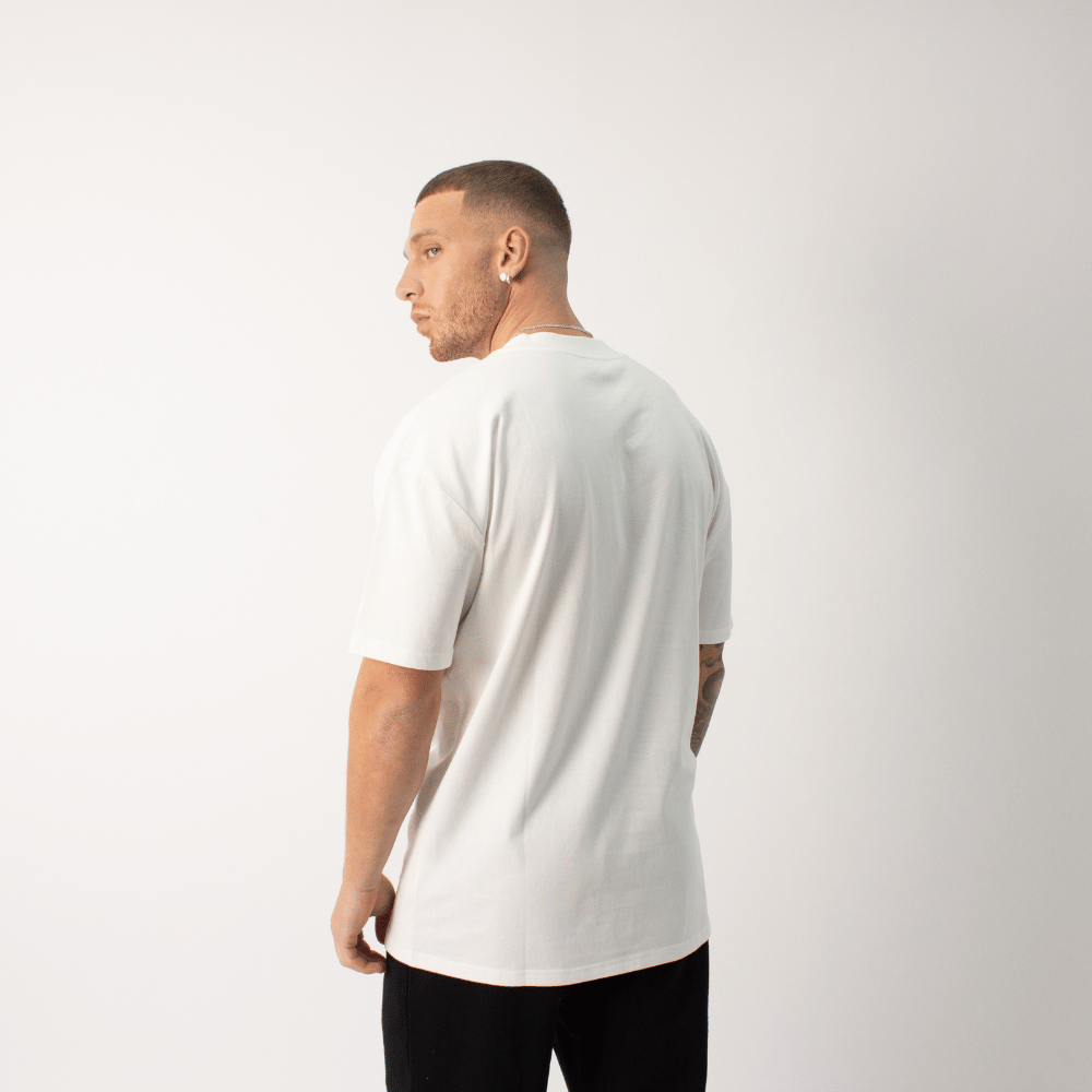 Premium Embossed Slim Fit Tee - White